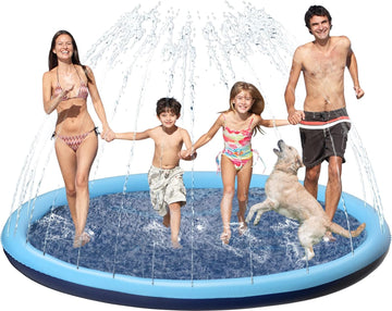 Kids Dog Splash Pad Sprinkler - Jasonwell Non Slip Dog Sprinkler Pad Splash Pool Puppy Dog Pool Summer Outdoor Water Toys Backyard Durable Splash Pad for Toddlers Kids Small Medium Large Dogs Pets - Jasonwell